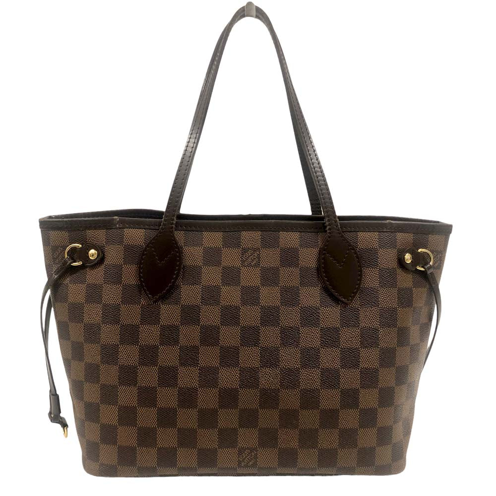 Louis Vuitton Neverfull PM Tote Shoulder Bag Damier Ebene