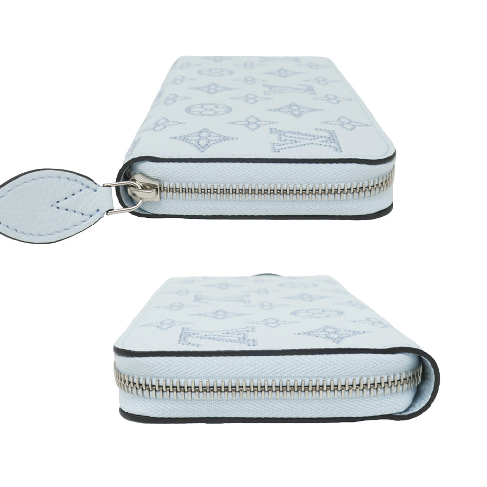 Louis Vuitton Mahina Long Wallet Zippy Wallet Denim Light Blue