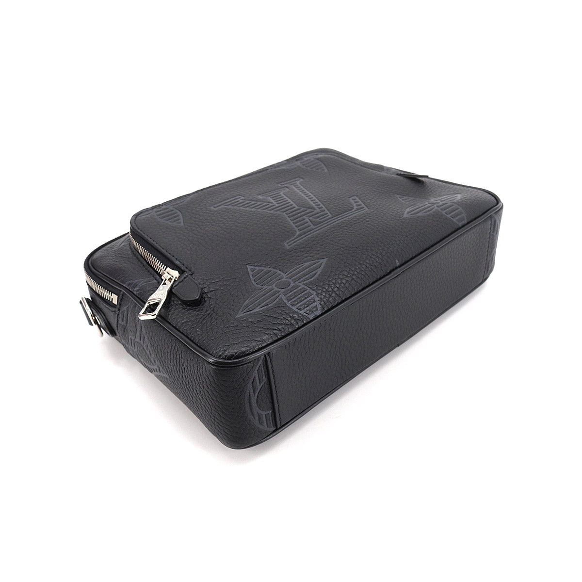 Louis Vuitton Monogram Giant Flight Case Shoulder Bag Taurillon Shadow Noir