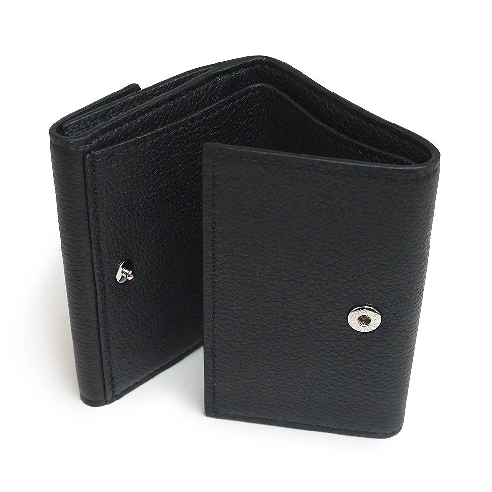 Louis Vuitton Portefeuille Lock Mini Compact Tri-fold Wallet Calf Leather Noir Black