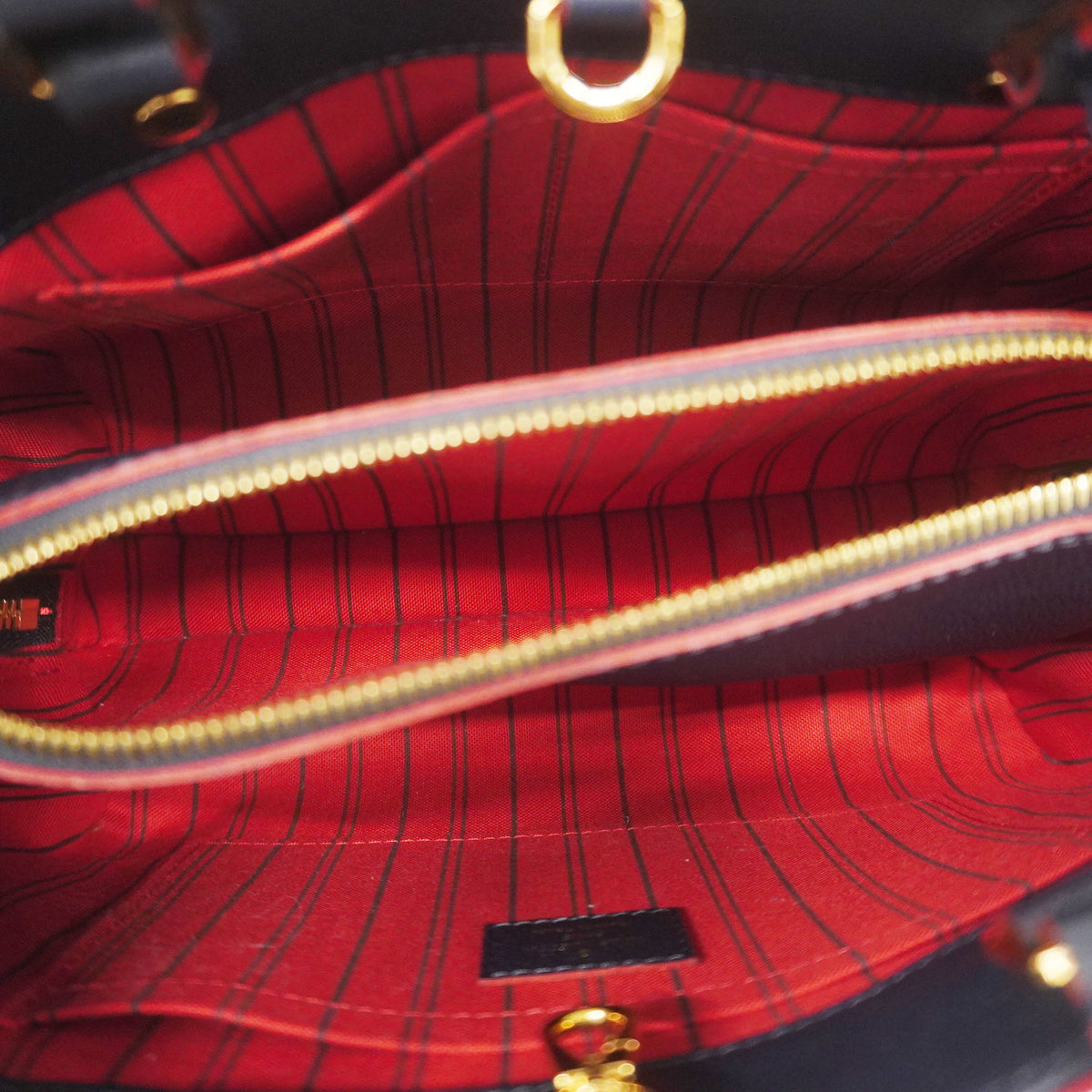Louis Vuitton Monogram Implant Montaigne BB Marine Rouge