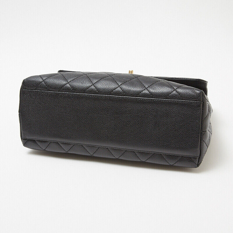 Chanel Top Handle Bag Black Gold Hardware HandBag