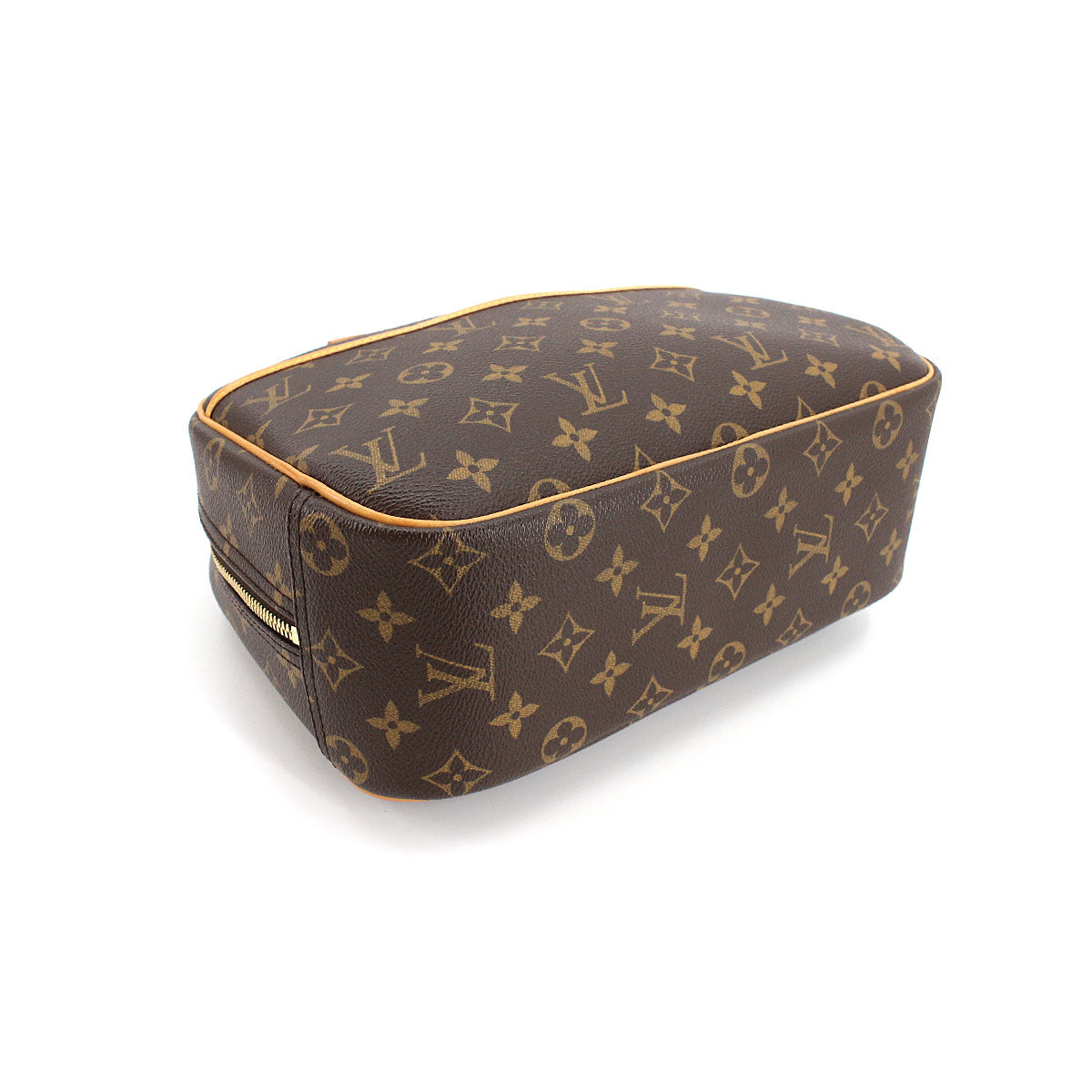 Louis Vuitton Monogram Trouville Shoulder Bag Brown Gold Hardware