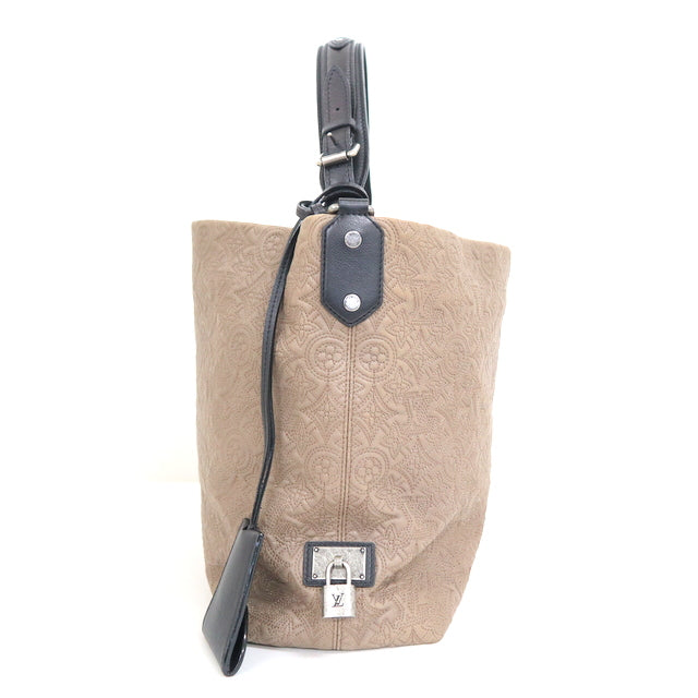Louis Vuitton Hobo PM Shoulder Bag Beige Monogram