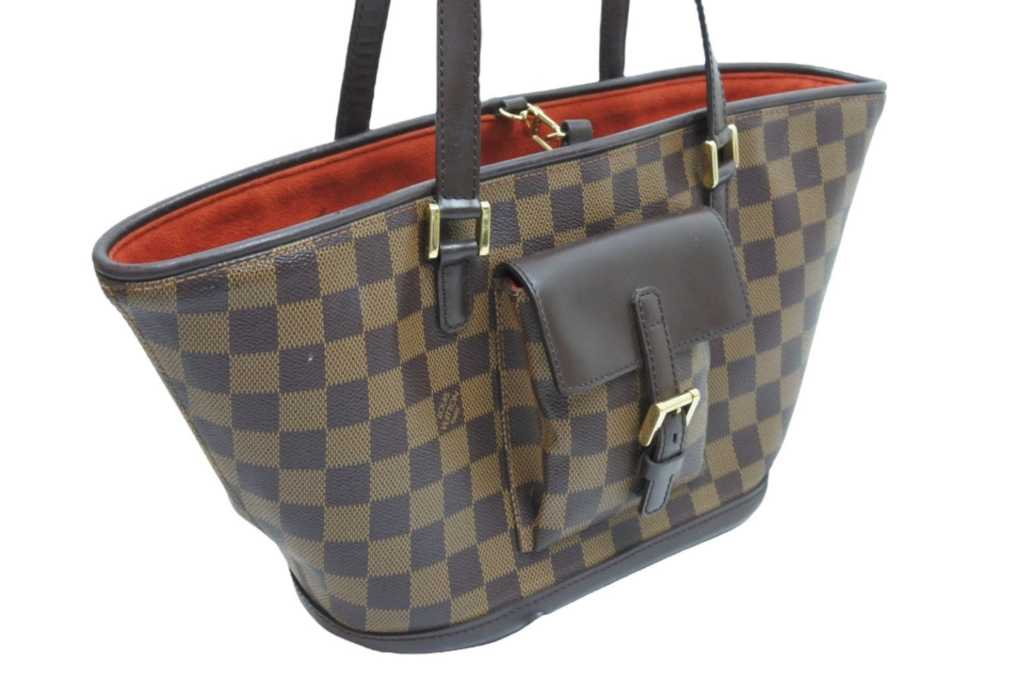 Louis Vuitton Shoulder Bag Tote Bag Manosque PM Damier Ebene Brown