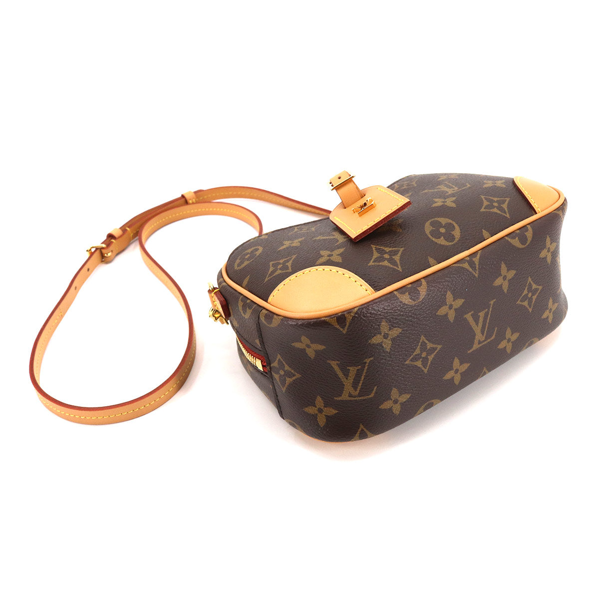 Louis Vuitton Monogram Deauville Mini Shoulder Bag Brown