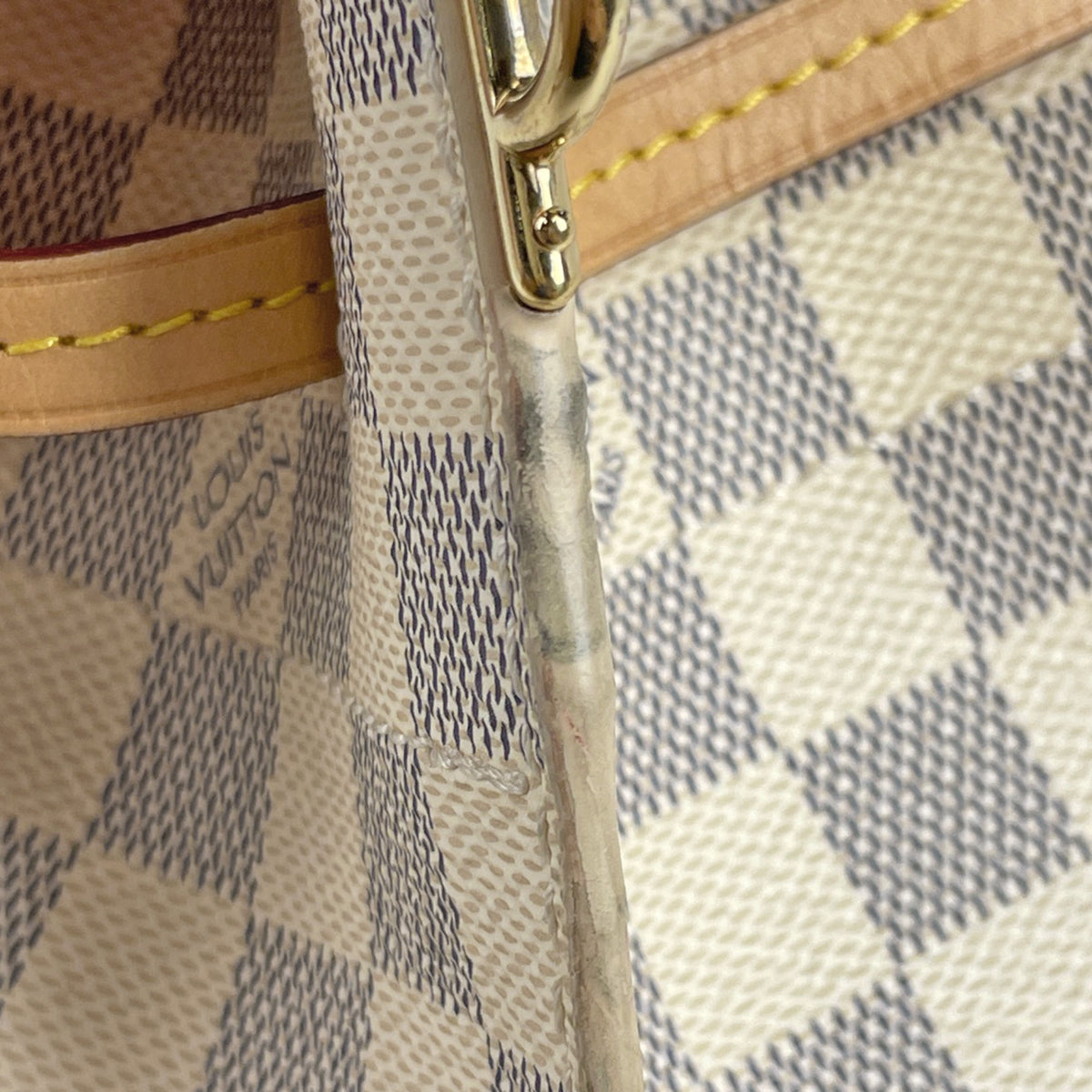 Louis Vuitton Girolatta Handbag 2way  Damier Azur White
