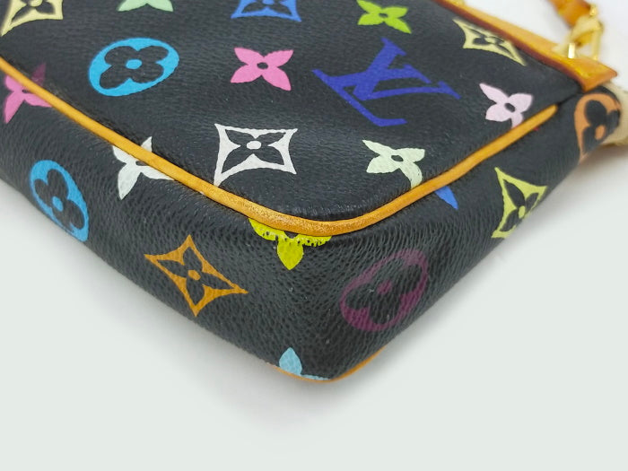 Louis Vuitton Pochette Accessories Pouch Monogram Multicolor Black