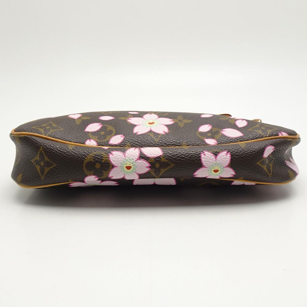 Louis Vuitton Cherry Blossom Pochette Accessoire Accessory Pouch Brown