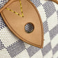 Louis Vuitton Speedy 30 Boston Bag Handbag Damier Azur White