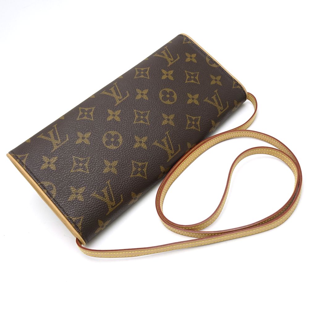 Louis Vuitton Monogram Pochette Twin GM Brown 2WAY Bag