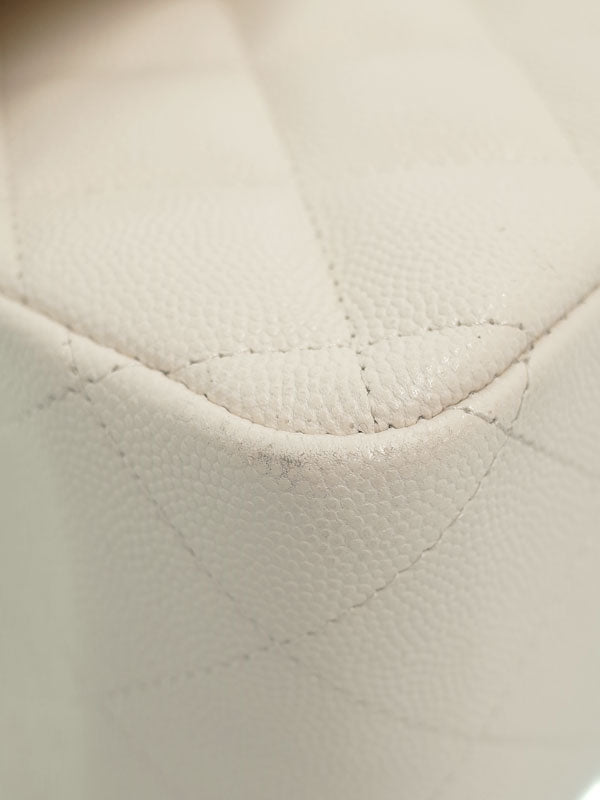 Chanel Deca Matelasse Chain Shoulder Bag White