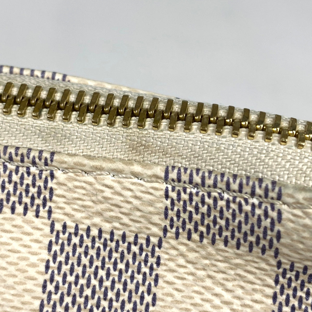 Louis Vuitton Totally PM Shoulder Bag Damier Azur White