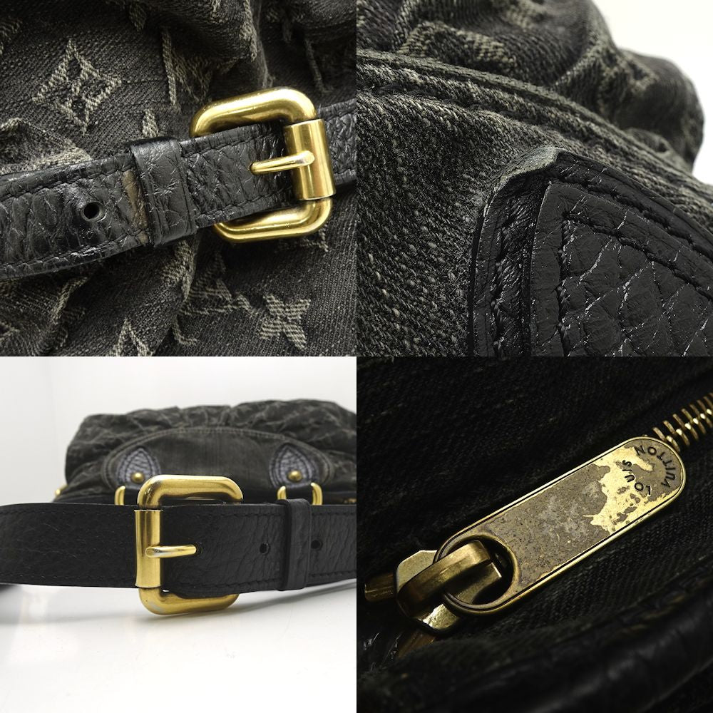 Louis Vuitton Monogram Denim Neo Cabby MM Noir 2WAY Black