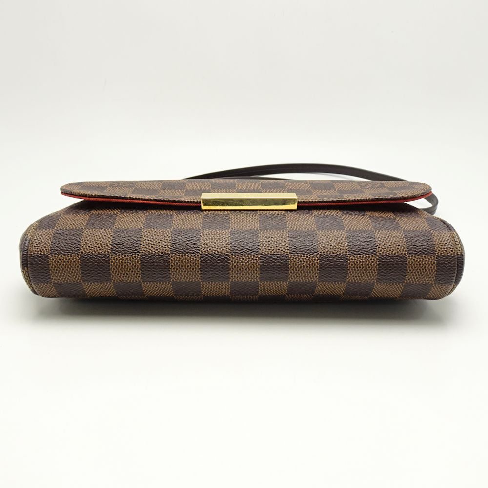 Louis Vuitton Damier Favorite MM Ebene 2WAY Bag Brown