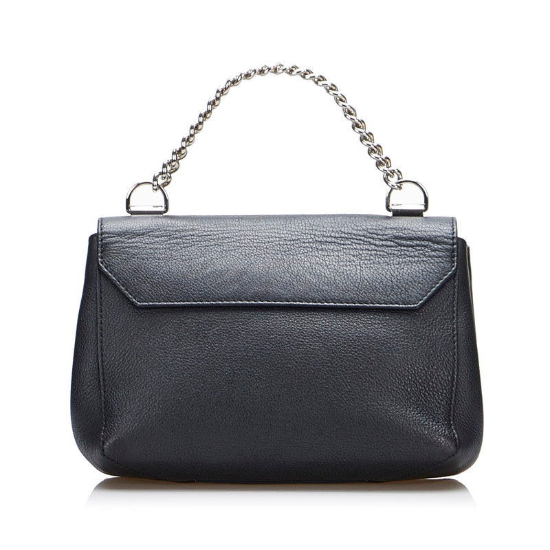 Louis Vuitton Lock Me 2 BB Handbag Shoulder Bag 2WAY Noir Black Leather