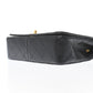 Chanel Matelasse Full Flap Push Lock Chain Shoulder Black Gold Hardware Lambskin Shoulder Bag