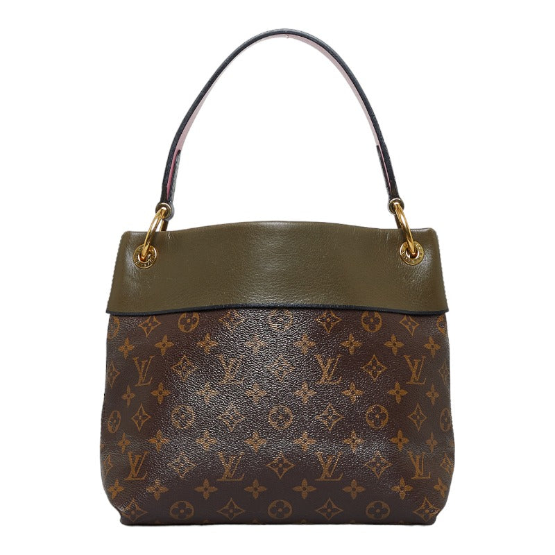 Louis Vuitton Monogram Tuileries Shoulder Bag Brown Khaki Leather
