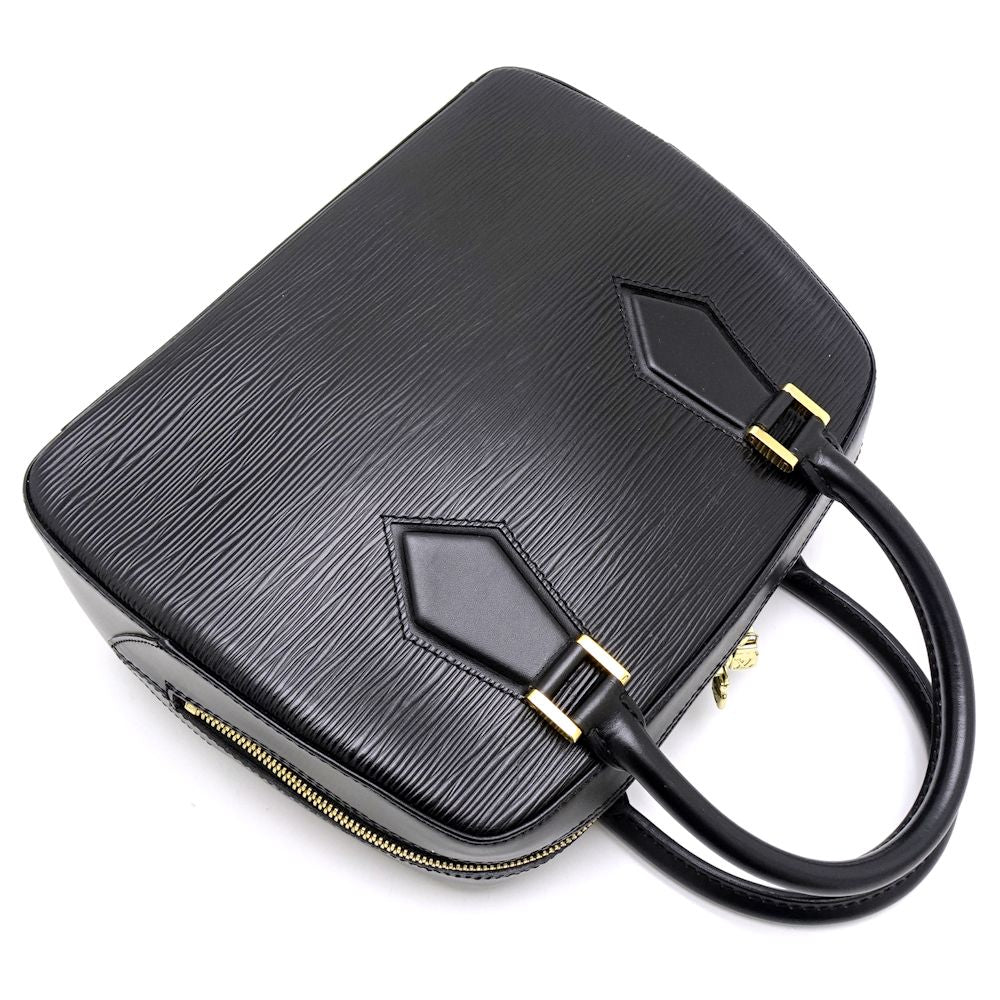 Louis Vuitton Epi Sablon Noir Handbag Black