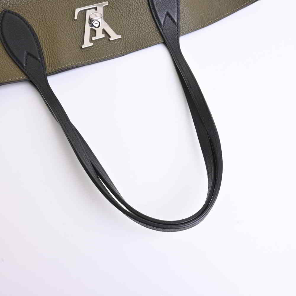 Louis Vuitton LockMe Go Tote Bag Green Leather