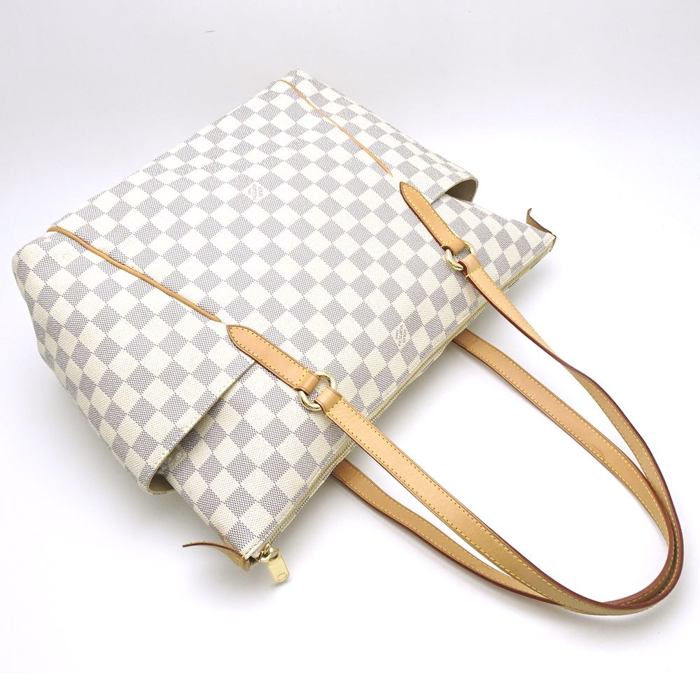 Louis Vuitton Damier Azur Totally MM Tote Bag White