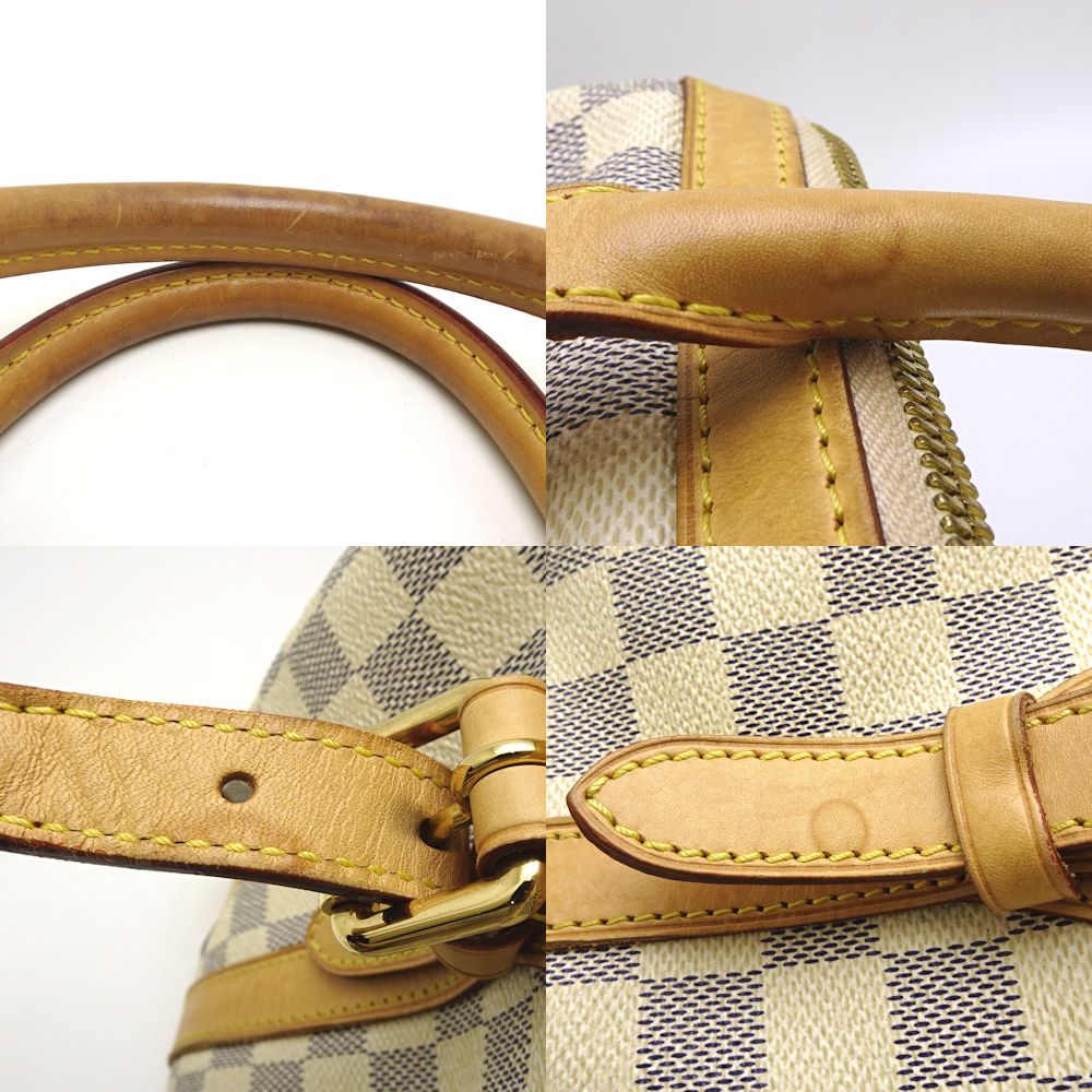 Louis Vuitton Damier Azur Berkley Handbag Boston Bag White