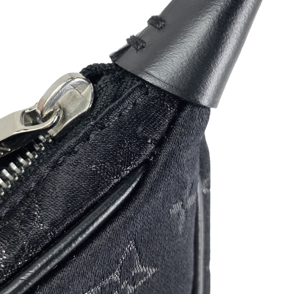 Louis Vuitton Boulogne Shoulder Bag Monogram Satin Noir Black