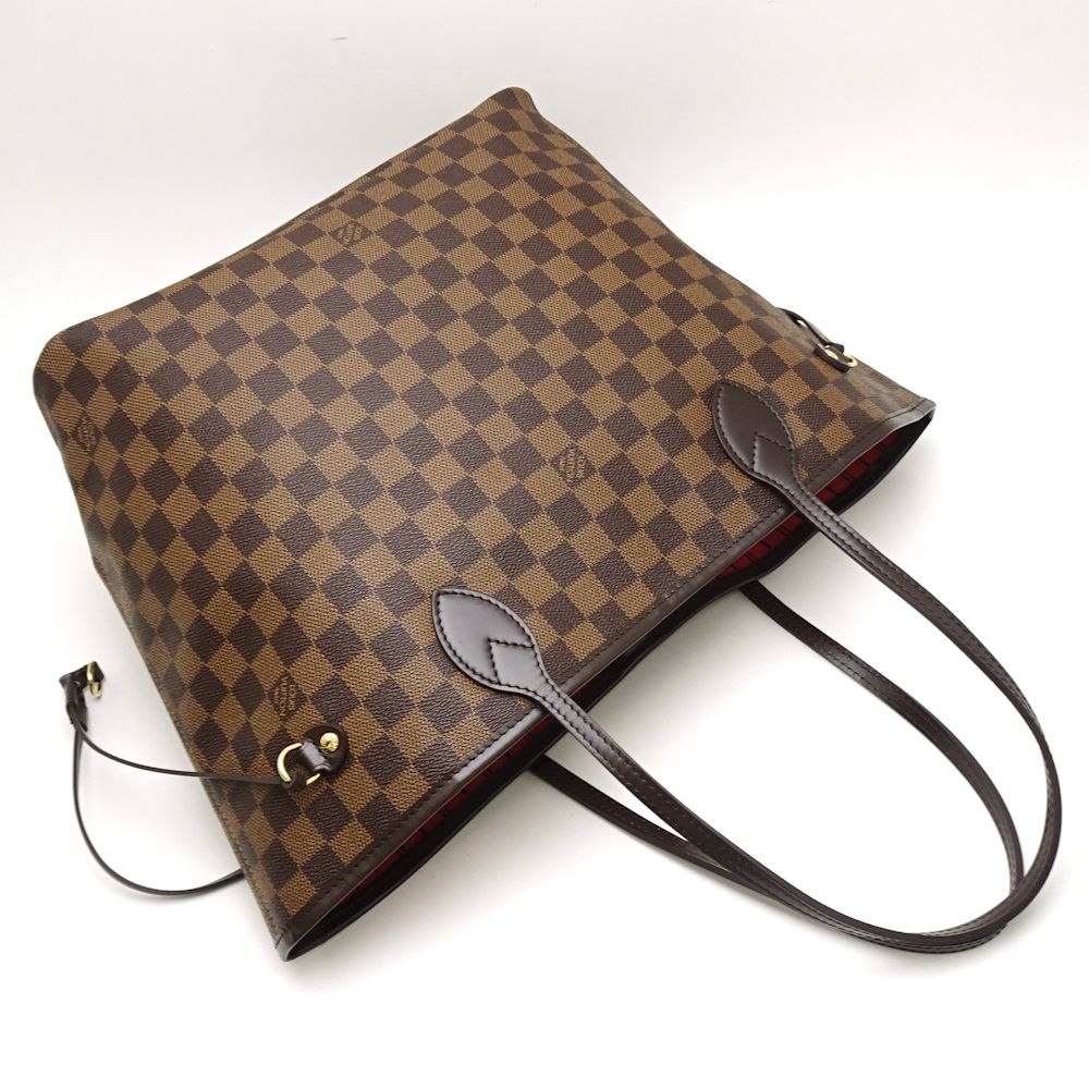 Louis Vuitton Damier Neverfull MM Ebene Tote Bag Brown