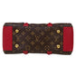 Louis Vuitton Soufflot NV BB 2 Way Shoulder Bag Handbag Monogram Brown Suise Red