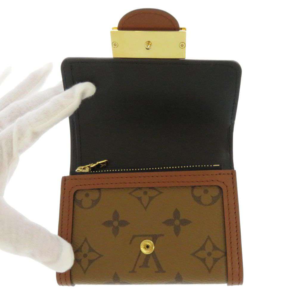 Louis Vuitton Trifold Wallet Monogram Reverse Portefeuille Dauphine Compact
