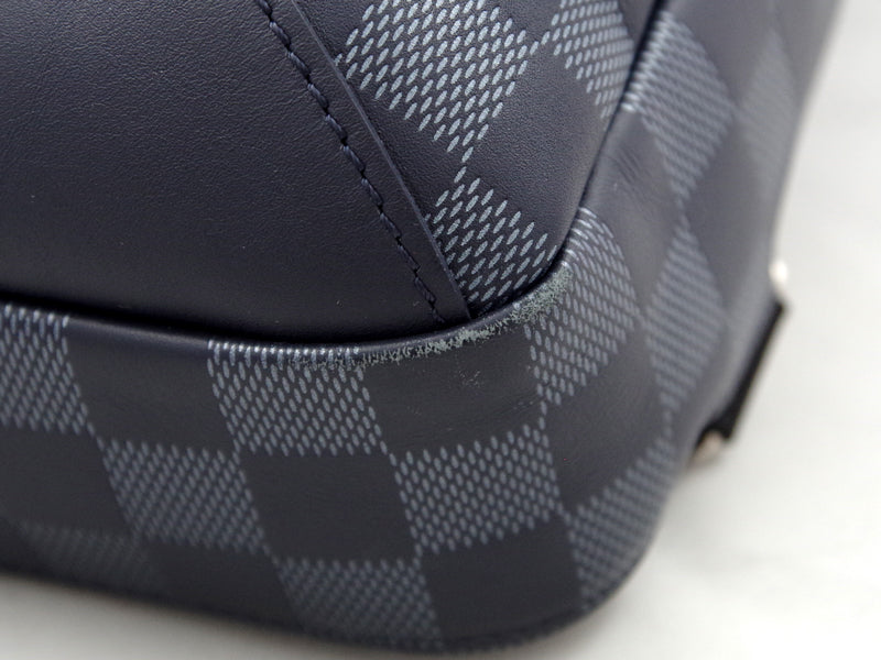 Louis Vuitton Damier Infini Avenue Sling Bag Navy Leather Calf