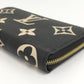 Louis Vuitton Zippy Wallet Round Zipper Long Wallet Monogram Amplant Black Beige
