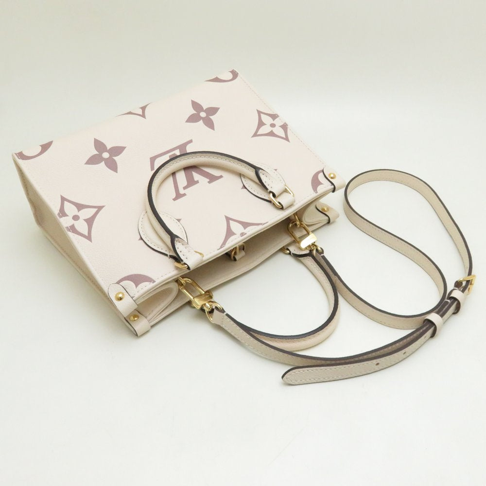 Louis Vuitton Amplant Bicolor On The Go PM 2WAY Bag Claim Creme