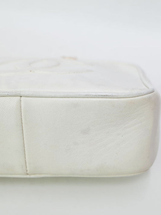 Chanel Coco Mark Chain Shoulder Bag White