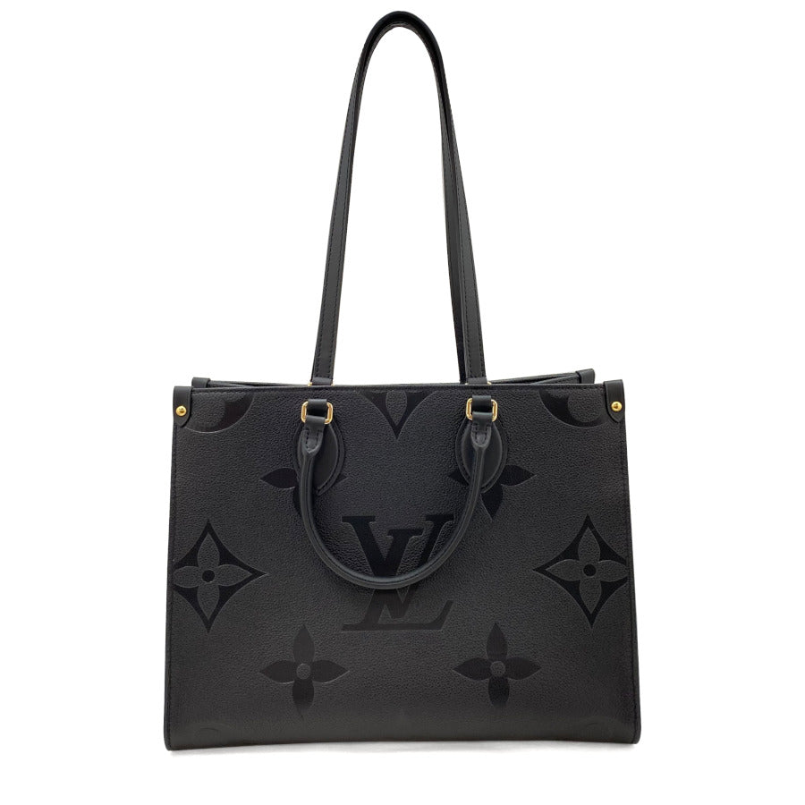 Louis Vuitton OnTheGo MM Shoulder Bag Monogram Implant Noir Black