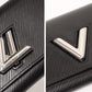 Louis Vuitton Epi Zipper Long Wallet Portefeuille Twist Noir Black