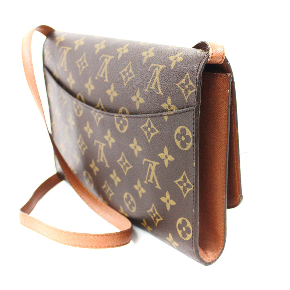 Louis Vuitton Monogram Bordeaux Shoulder Clutch Bag Shoulder Bag Brown
