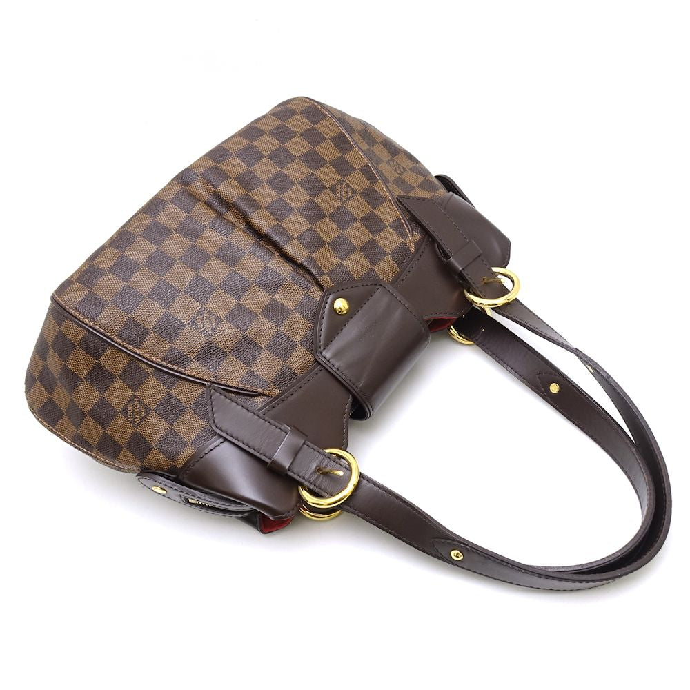 Louis Vuitton  Damier Sistine PM Ebene Handbag Brown