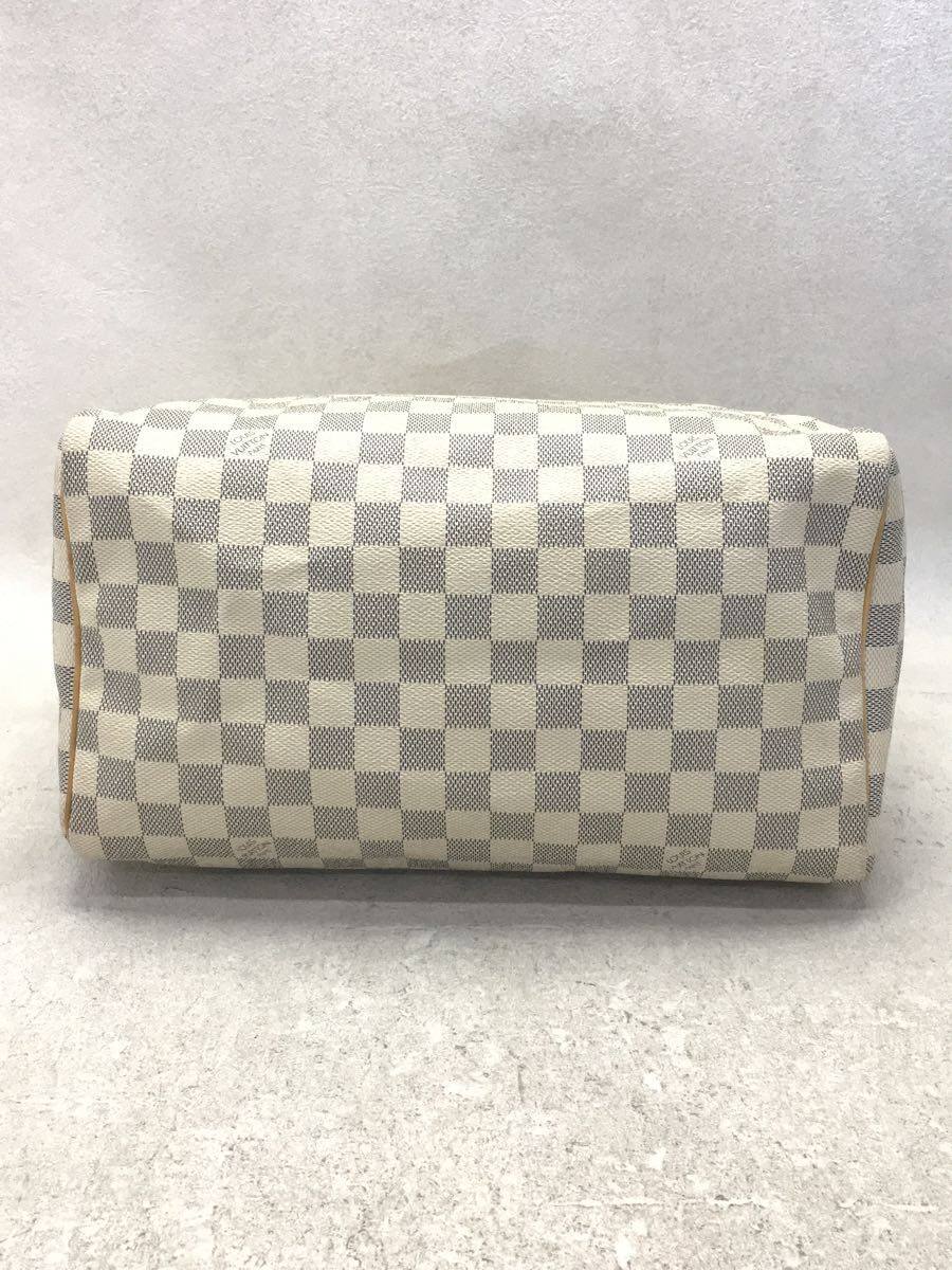 Louis Vuitton Speedy Bandouliere Hand Bag Damier Azur White
