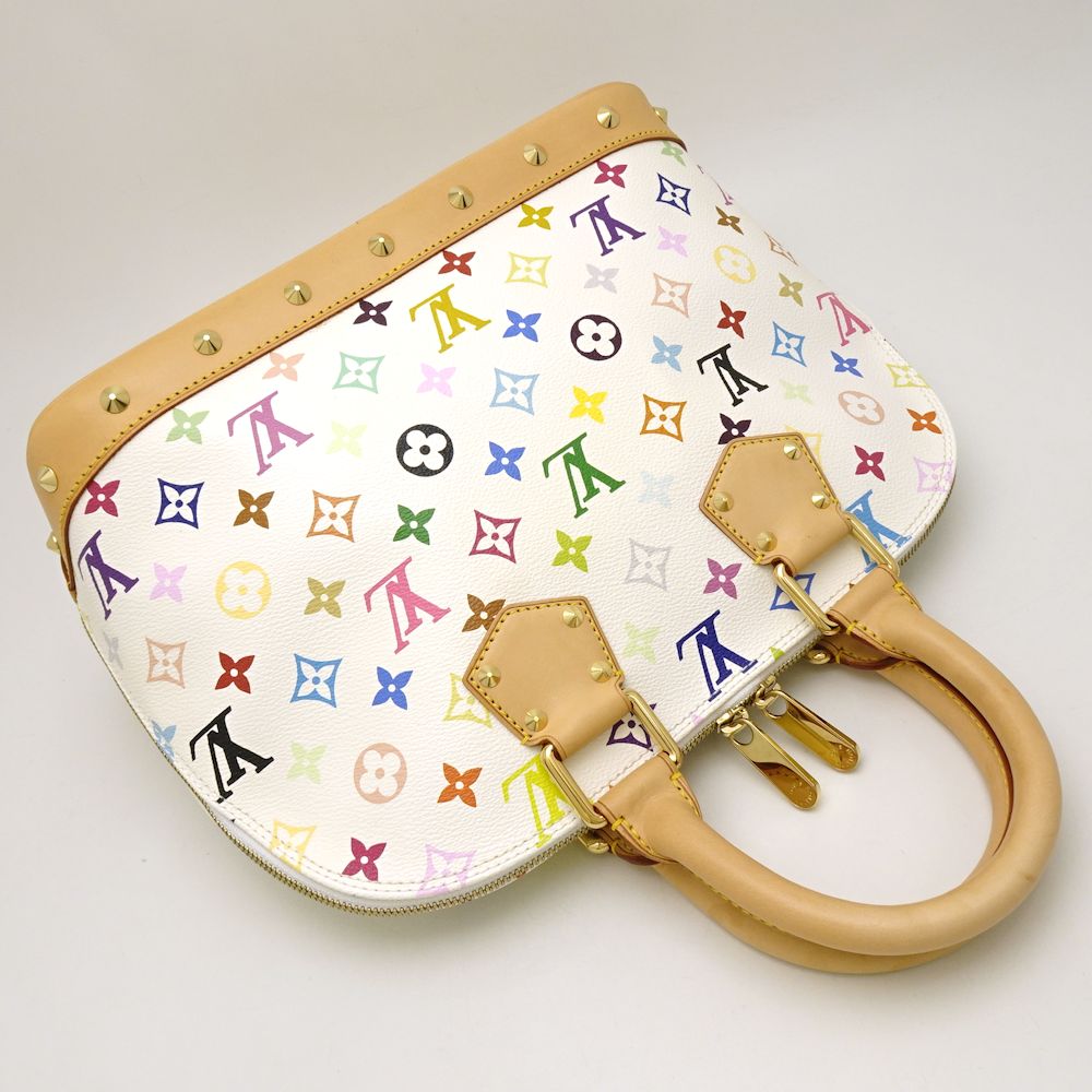 Louis Vuitton Multicolor Alma Bron Handbag White