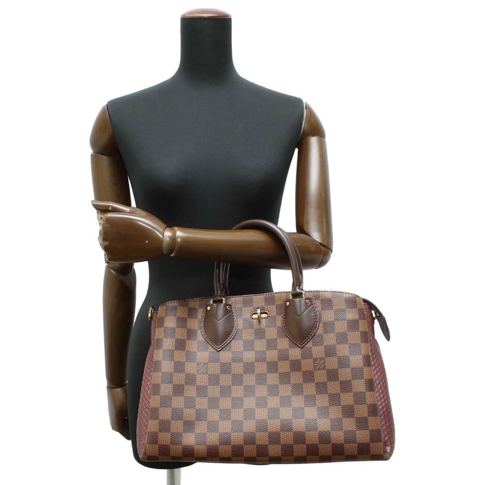 Louis Vuitton Handbag Damier Ebene Normandy Python