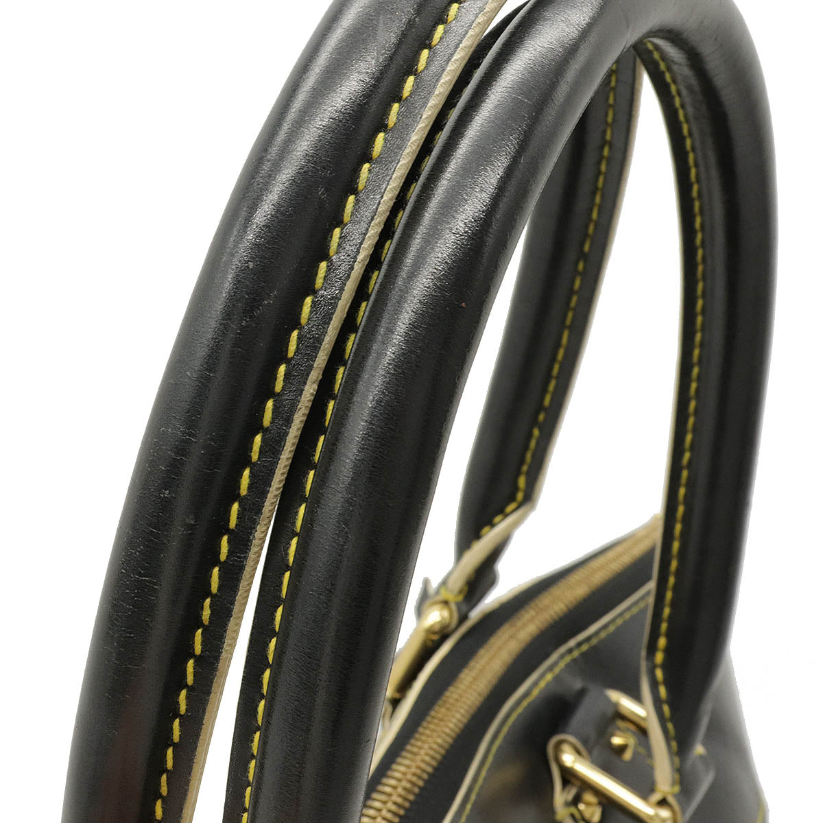 Louis Vuitton Suhari Lockit GM Shoulder Bag Leather Noir Black Black Gold Hardware
