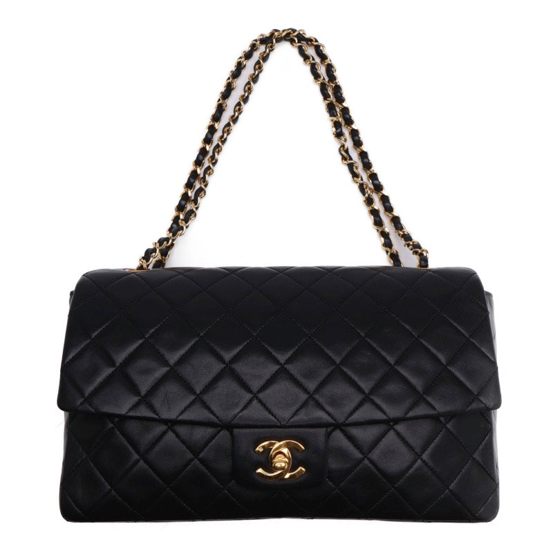 Chanel Matelasse Chain Lambskin Gold Hardware Mini Shoulder Bag Black