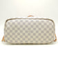 Louis Vuitton Damier Azur Neverfull MM Rose Ballerine Tote Bag