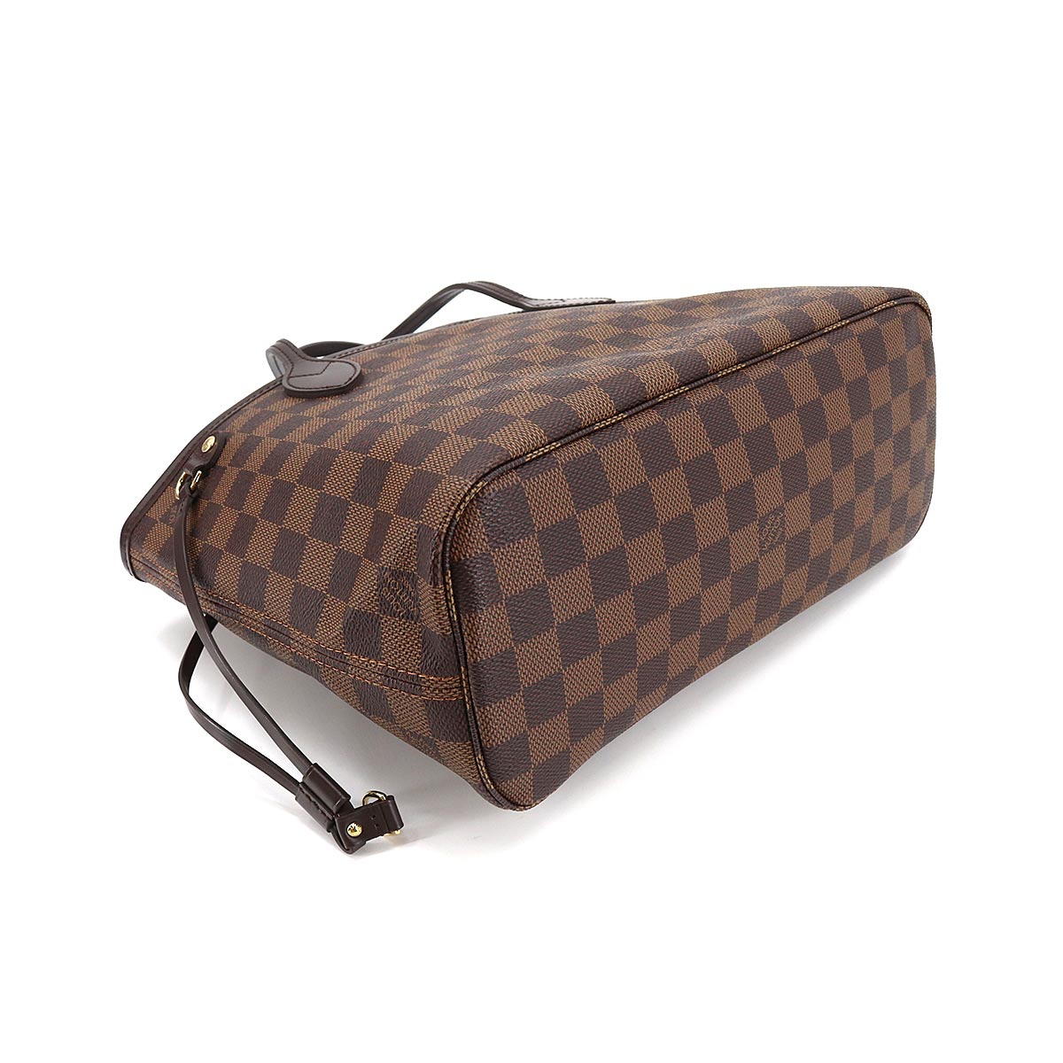 Louis Vuitton Damier Neverfull PM Tote Bag Brown Gold Hardware