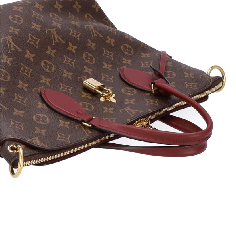 Louis Vuitton Flower Zipped Tote MM Monogram Bordeaux Red