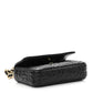 Chanel Lambskin Camellia Embossed Chain Belt Bag Black