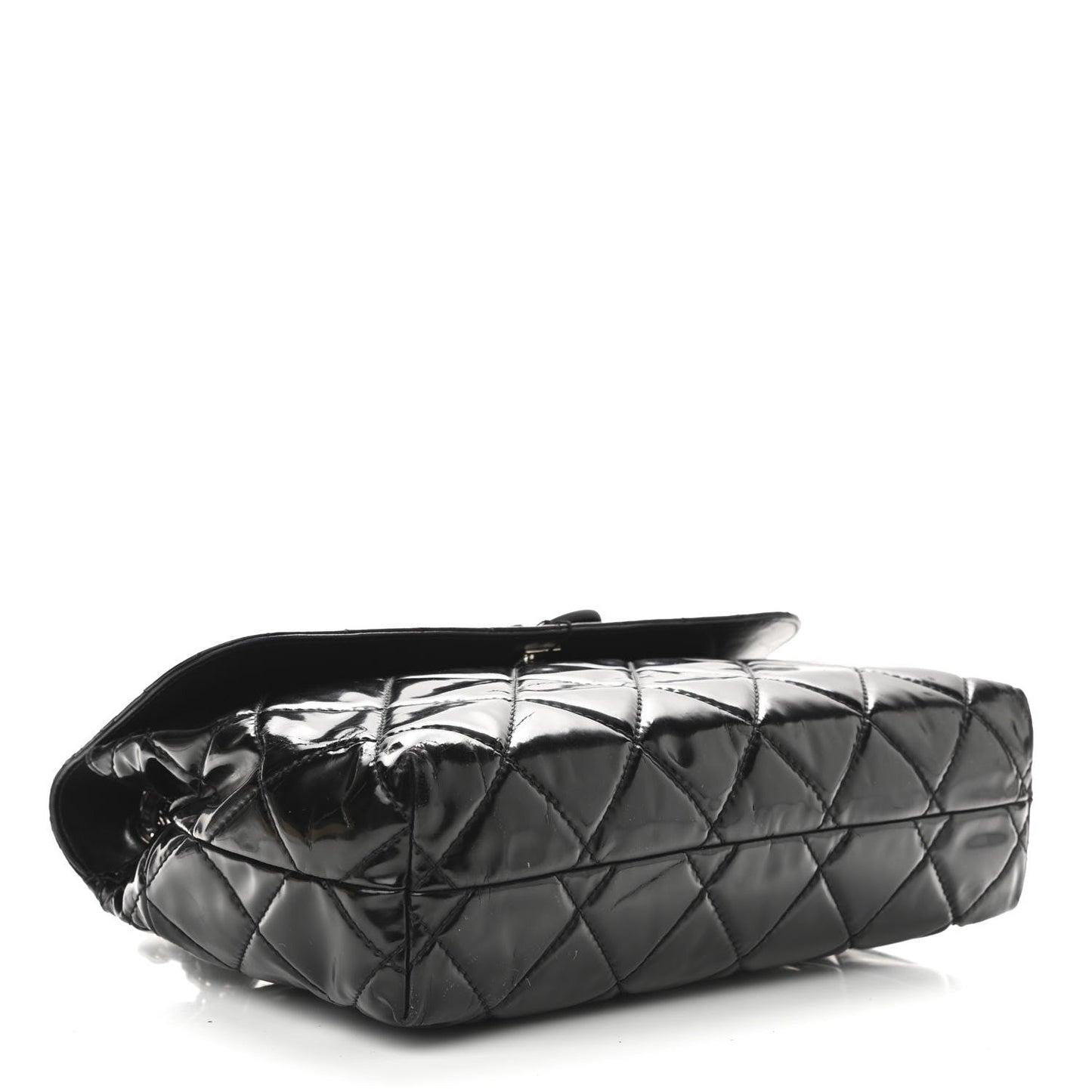 Chanel Vinyl Quilted In The Business Flap Bag Black