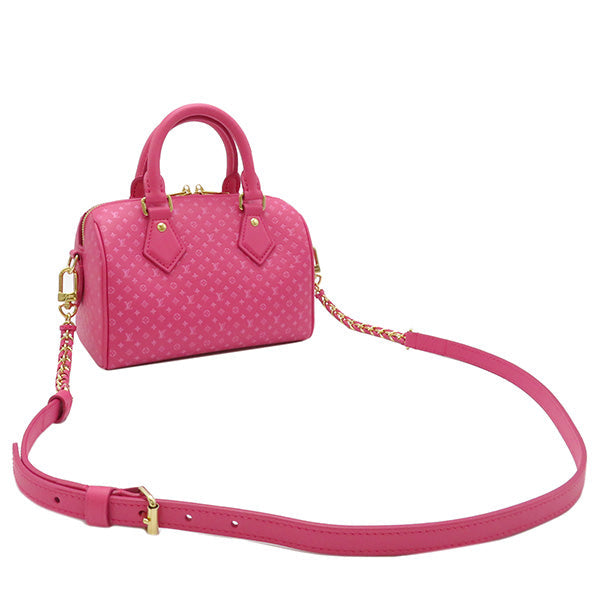 Louis Vuitton Speedy Bandouliere 20 Rose Shoulder Bag Pink