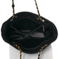 Lambskin Quilted Shopping Tote Black